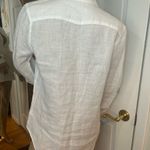 NWOT Rossopuro white linen shirt size Small Photo 2