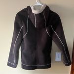 Patagonia Vintage Women's Dark Brown Hooded Faux Suede and Sherpa Jacket Photo 2