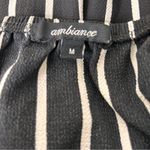 Ambiance Striped Romper Off Shoulder‎ Black White Short Sleeve Med Photo 5