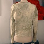 Kittenish  Cropped Top Womens Size M Medium Green Tie Dye Long Sleeves Pullover Photo 3