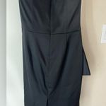 White House | Black Market Black Strapless Cocktail Dress- Size 2 Photo 4