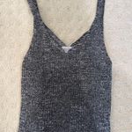 Forever 21 Gray Ribbed Knit Tank Top Small Stretchy V-Neck Cami Photo 1