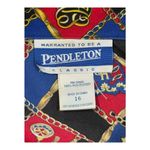Pendleton Vintage‎  Classic Button Up All Over Royal Print Shirt Women Size 16 Photo 5