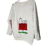 Vintage Red White Striped Double Sided Snoopy Reversible Sweatshirt Size Large Photo 1