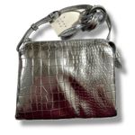 A New Day Womens Crossbody Purse Handbag Silver Faux Leather Photo 2