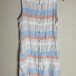 Cynthia Rowley  Linen Stripe Shirt Dress Small Photo 5