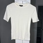 J.Crew NWT Refined Rib Elbow-sleeve T-shirt Ivory Photo 1
