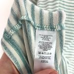 Ann Taylor NEW NWT  Stripe Flutter Sleeve Tee White Aqua Blue Short Sleeve Knit S Photo 9