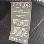 CHRLDR Black Hoodie With Silver Metallic Stripe M Black $118 Retail NWT Size M Photo 5