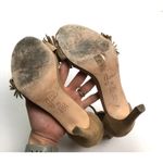 Joie  Pippi Fringe Tan Suede Ankle Strap High Heel Shoes Women Sz. 6 Photo 6