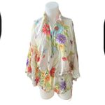 Escada sport floral silk blouse Floral Print Women's Top size 38 Escada blouse Red Photo 2