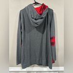 & Double Hooded Gray & Buffalo Plaid Side Zipper Hoodie Size 3X Photo 5