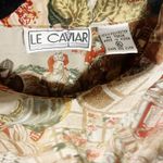 Vintage Le Caviar Womens Blouse Size Large Equestrian Vintage Classic Chic Brown Photo 2