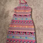 ZARA  Disney Mickey Mouse & Friends Stretch Knit Halterneck Bodycon Dress Size S Photo 0