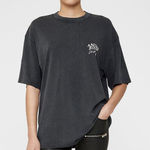 ANINE BING  Kent Tee Sounds in Black short sleeve cotton Crewneck shirt Photo 0