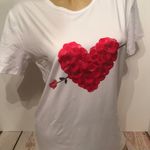 Heart Rose Petals Shirt, Large Red Photo 0