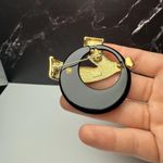 Trifari Vintage  Brooch Pin Gold Tone Black Signed - Has Wear Photo 7