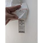 Show Me Your Mumu  Tucker Top in Ivory Luxe Satin Cropped Lined Stretch Small Photo 4