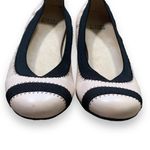 Stuart Weitzman Stuart Weizmann Giveable Ballet Flat Shoes Cream Black Leather Classic Plazacore Photo 4
