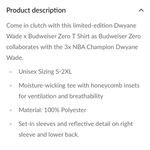 Sport-tek Dwyane Wade X Budweiser Zero Tee in White Photo 4