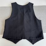 Vintage 90’s Love Lies Black Patchwork Menswear Pinstripe Vest Size Small Photo 5