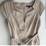 Sharagano Dress with Belt Size 10 Beige Khaki Color Photo 1