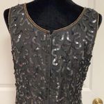 Jewels Queen Vintage Jewel Queen black/gold sequence dress. Size M Photo 5