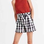 Madewell Linen-Cotton Paperbag Shorts in Gingham Check Size 2 Photo 0