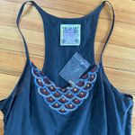 Free People  NWT Black Beaded Camisole Tank in Size 0 Photo 2