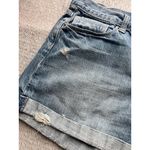 Levi's Jeans Shorts Juniors Size 9 Distressed Cuffed Cotton Blue Denim Photo 2