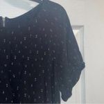 Sessùn+ Black Patterned Short Sleeve Casual DRAWSTRING waist Dress Basic Size M Photo 2