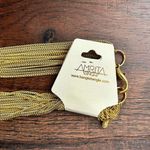 Amrita Singh  18K gold plated multi brass chain necklace, blue stones, NWT Photo 3