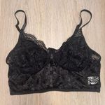 SheIn Black Lace Crop Top by  - Size Small Photo 0