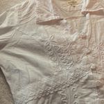 Novica womens small white Lilly of the Incas button front blouse was embroidered Photo 5