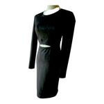 BCBG Max Azria Zarya XS Black Bodycon Dress Cutout Long Sleeve Photo 5
