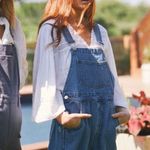 We Wore What  Basic Straight Leg Denim Overalls Photo 0
