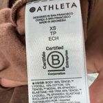 Athleta Clarity Size XS Brown V Neck Pullover Sweatshirt Long Sleeve Athleisure Photo 9