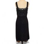 St. John Evening Couture Black Sequined Lace Sleeveless Sheath Dress Size 6 Photo 2