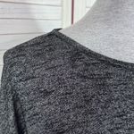 Mossimo Supply Co Mossimo Metallic Shimmer Asymmetrical Hem Dolman Sleeve Top Black Silver Small Photo 4