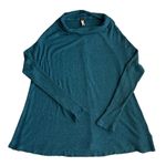 We The Free  Women’s Teal Lover Rib Split Back‎ Long Sleeve Top Medium Photo 2