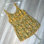 American Rag  Tank Top floral womens Yellow Blue (small) vintage y2k 70's kidcore Photo 0