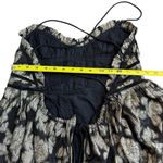 Free People  Size S Charlie Bustier Maxi Dress Black Gold Metallic Whimsigoth Photo 9