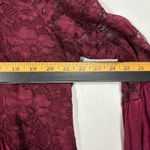 Signature 1 Studio Womens Babydoll Top Lace Burgundy Bell Sleeves Plus Sz 1X Y2K Red Photo 7
