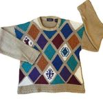Vintage 90s Unisex Finalist Knitwear Diamond Pattern Sweater Size undefined Photo 0
