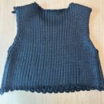 ZARA Wool Blend Cropped Chunky Knit Vest Top Size Small 2210 Photo 1