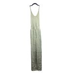 prAna Fernie Wide Leg Jumpsuit Swim Cover Crinkle Pockets Strappy Agave Green M Photo 2