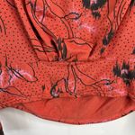 Free People Size S Top Last Time Orange Crop Surplice Long Bell Sleeve Women’s Photo 8