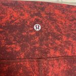 Lululemon  Women's 4 Wunder Train HR Tight Denim Wash Print Autumn Red‎ Black Photo 3