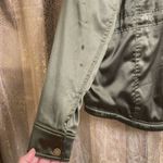 EXPRESS  olive green faux fur hooded silky winter jacket, size M Photo 6