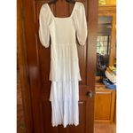 J GEE TIERED SMOCKED CHEST MAXI DRESS SMALL White Photo 5